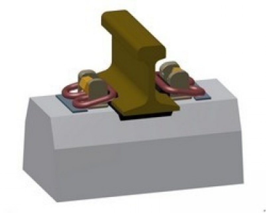Анкерное бесподкладочное промежуточное рельсовое скрепление АРС